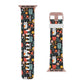 Whimsical Feline Garden Apple Watch Band - Colorful Patterned Strap for Pet Lovers