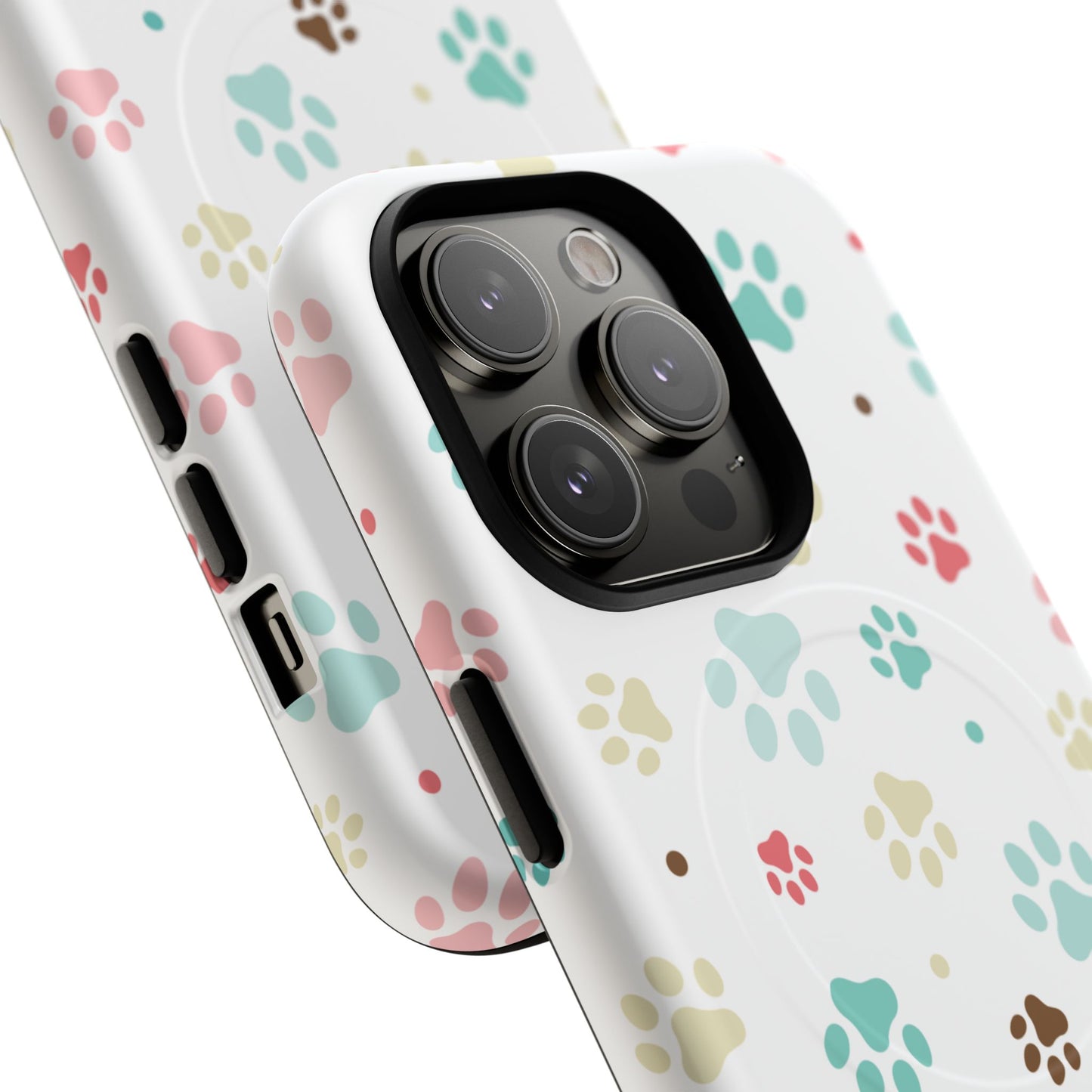 Pet Lover Magnetic iPhone Case - Cute Paw Print Design, Tough Magnetic Cases for Dog and Cat Owners, Gift for Animal Lovers