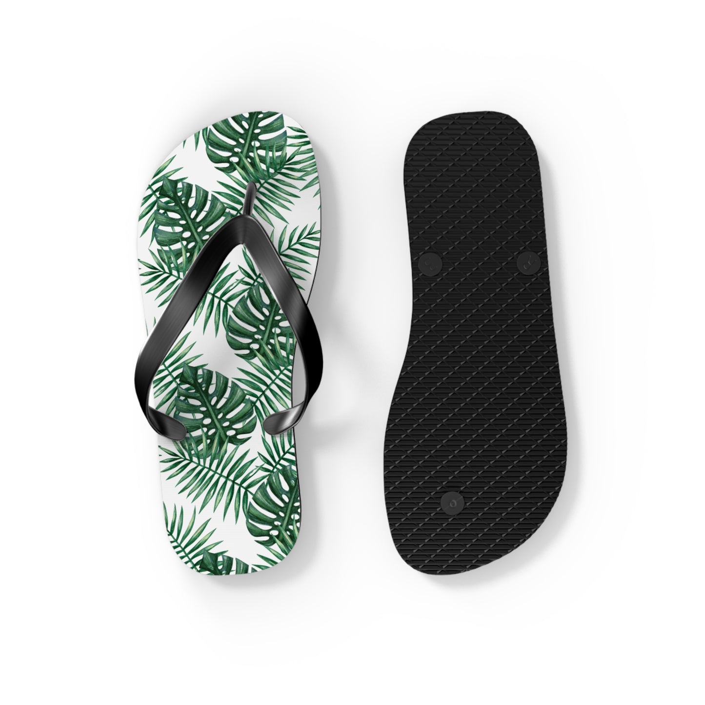 White Tropical Bliss Flip Flops