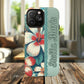 Personalized Tropical Floral Phone Case – Stylish Tough Magnetic Cases for iPhone, Customizable with Names, Perfect Gift for Nature Lovers