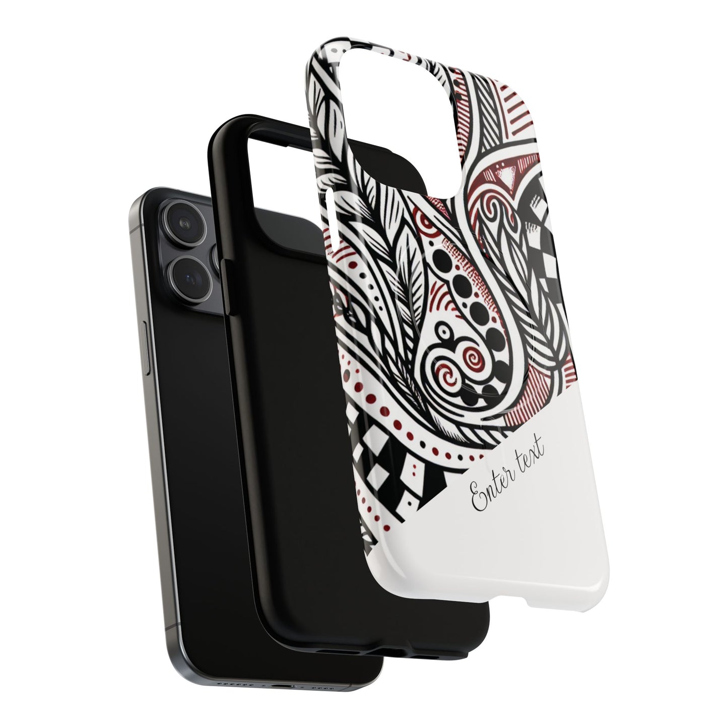 InkWhirl Fusion Stylish Tough Magnetic iPhone Case,  Unique Design, Gift for Him/Her, Trendy Accessory, Artist Collaboration, Durable Protection,Magsafe iPhone case