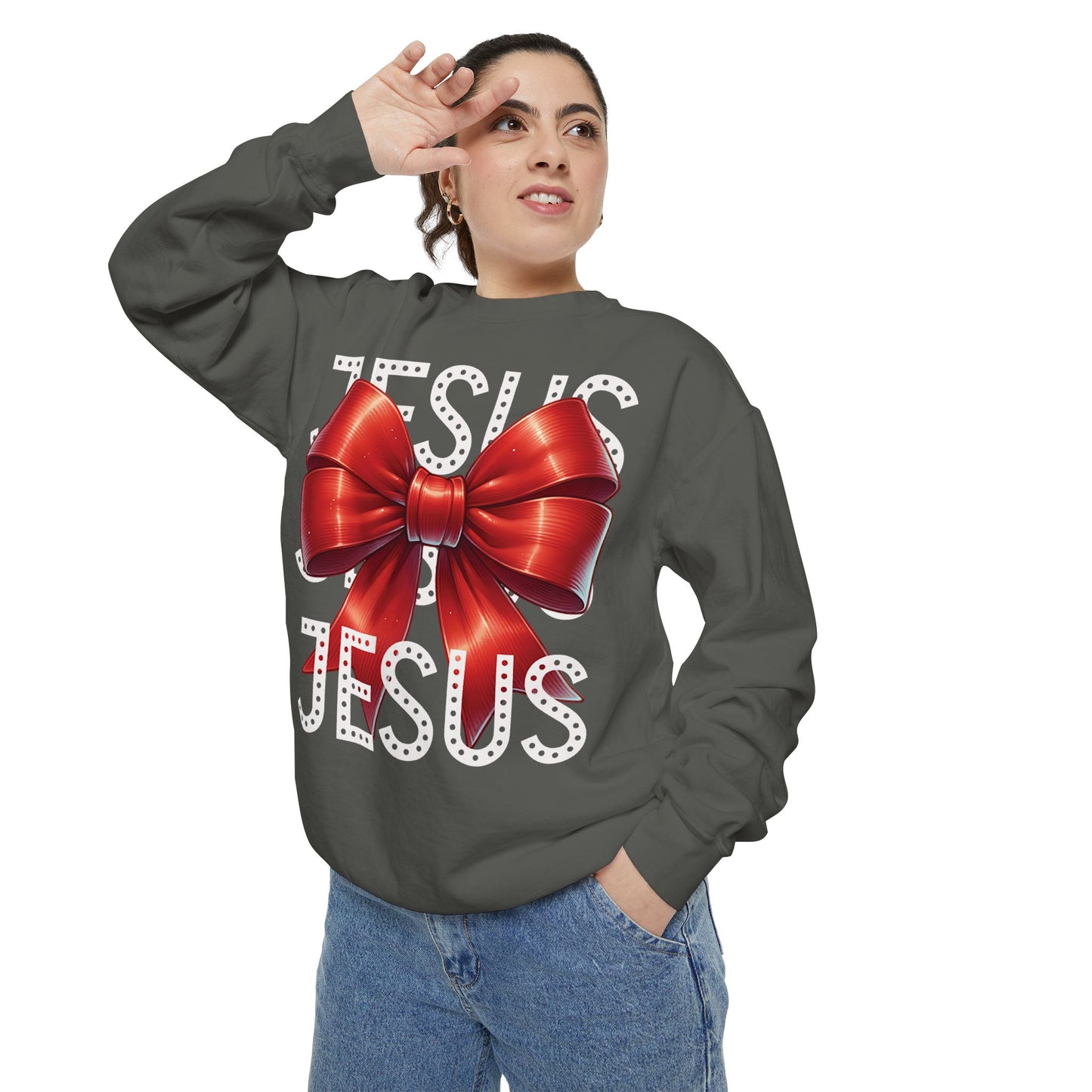 JESUS Unisex Comfort Colors Garment-Dyed Sweatshirt