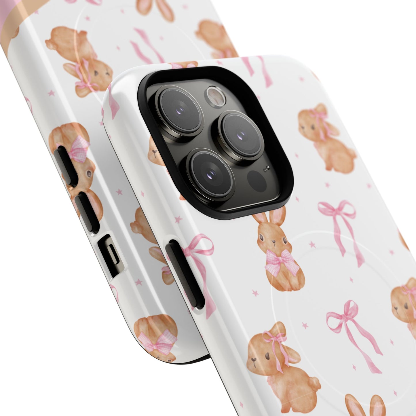 Personalized Bunny iPhone Case - Cute Animal Design, Tough MagSafe® Magnetic Case, Easter Gift, Spring Aesthetic, Kids Accessories