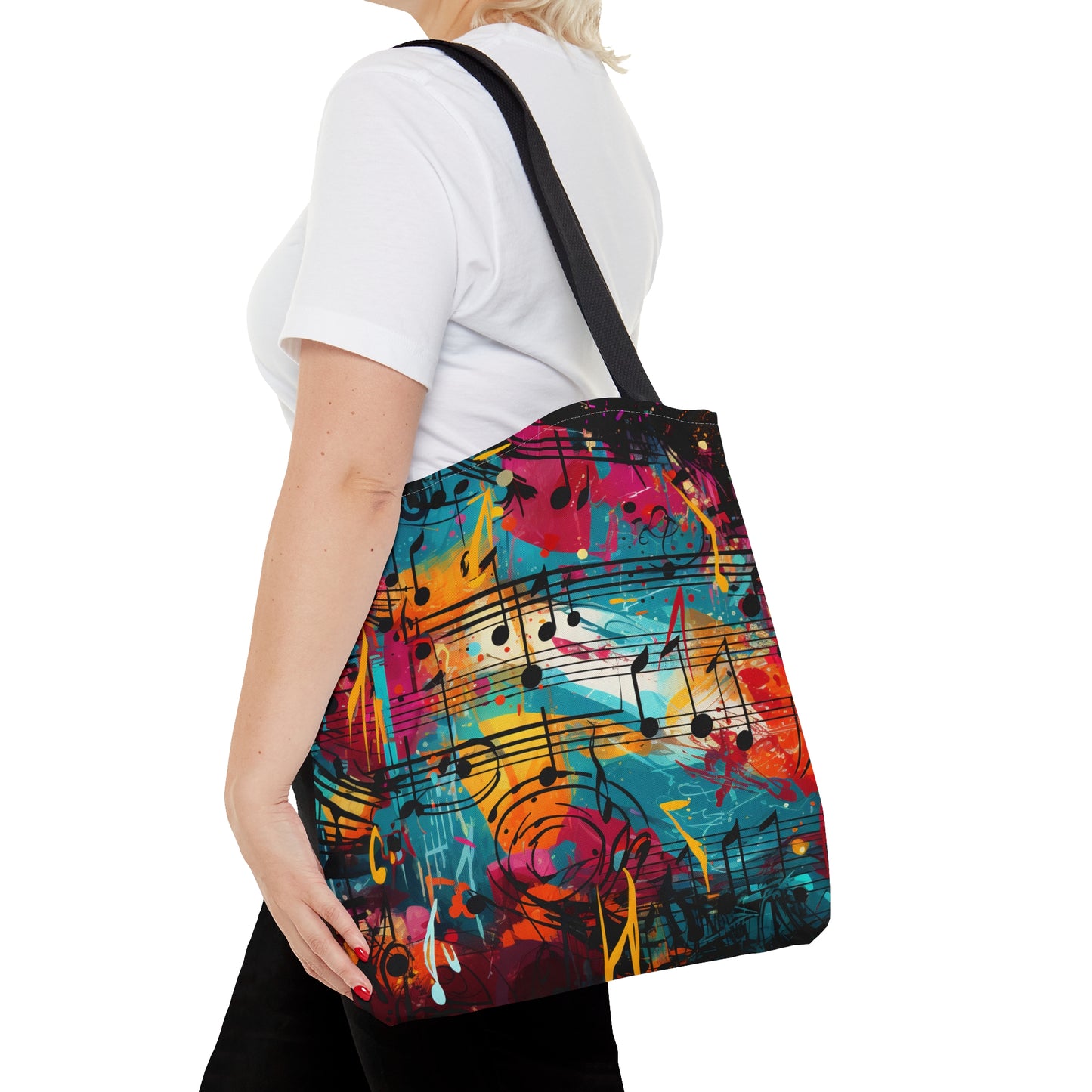 Melodic Muse: Urban Symphony Tote Bag