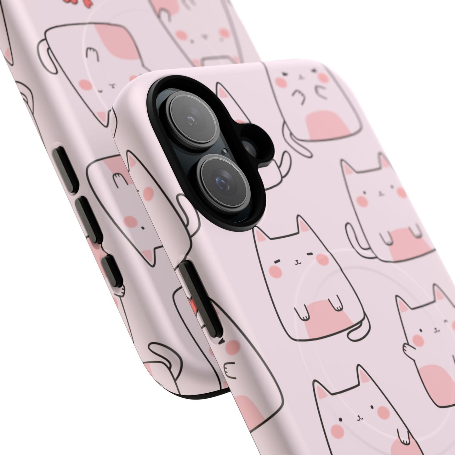 Cute Cat Magnetic iPhone Case, Tough iPhone Cover, Cat Lover Gift, Kawaii Style Case, Pet-Themed Gift