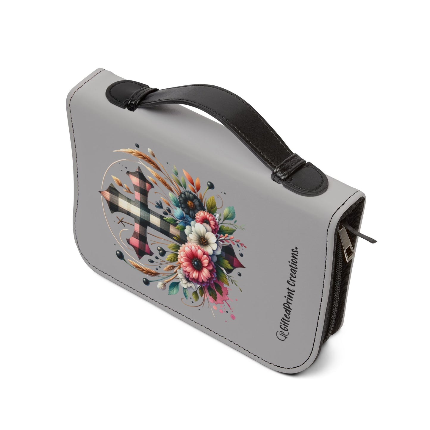 Personalized Floral Cross Bible Cover - Trust in the Lord Design| Baptism | Christening | Anniversary | Birthday Gifts.