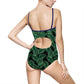 Black Tropical Bliss Women's One-piece Swimsuit (AOP)