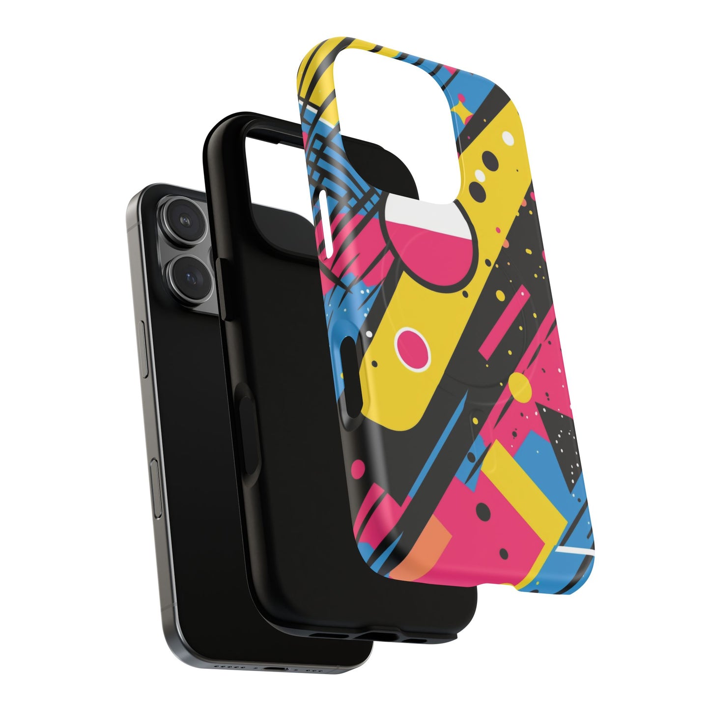 Electric Motion Mix iPhone Cases for Creative Souls | Tough iPhone Magnetic Cases, Stylish Protection, Unique iPhone Accessories, Gift for Art Lovers, Retro Vibes