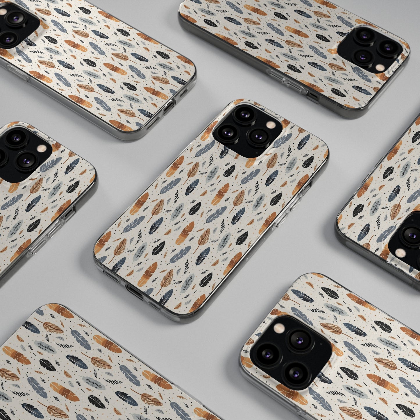 Whispering Feathers Soft iPhone, Google and Samsung Cases