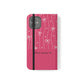 Personalized Pink Bow Coquette Flip iPhone and Samsumg Case — Custom Name or Affirmation Wallet Cover