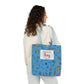 Personalized Classroom Couture Composition Book Inspired Canvas Tote Bag with Colorful Straps, Cute School Bag, Eco-Friendly Tote, Back to School Shopping Bag, Teacher Gift Idea