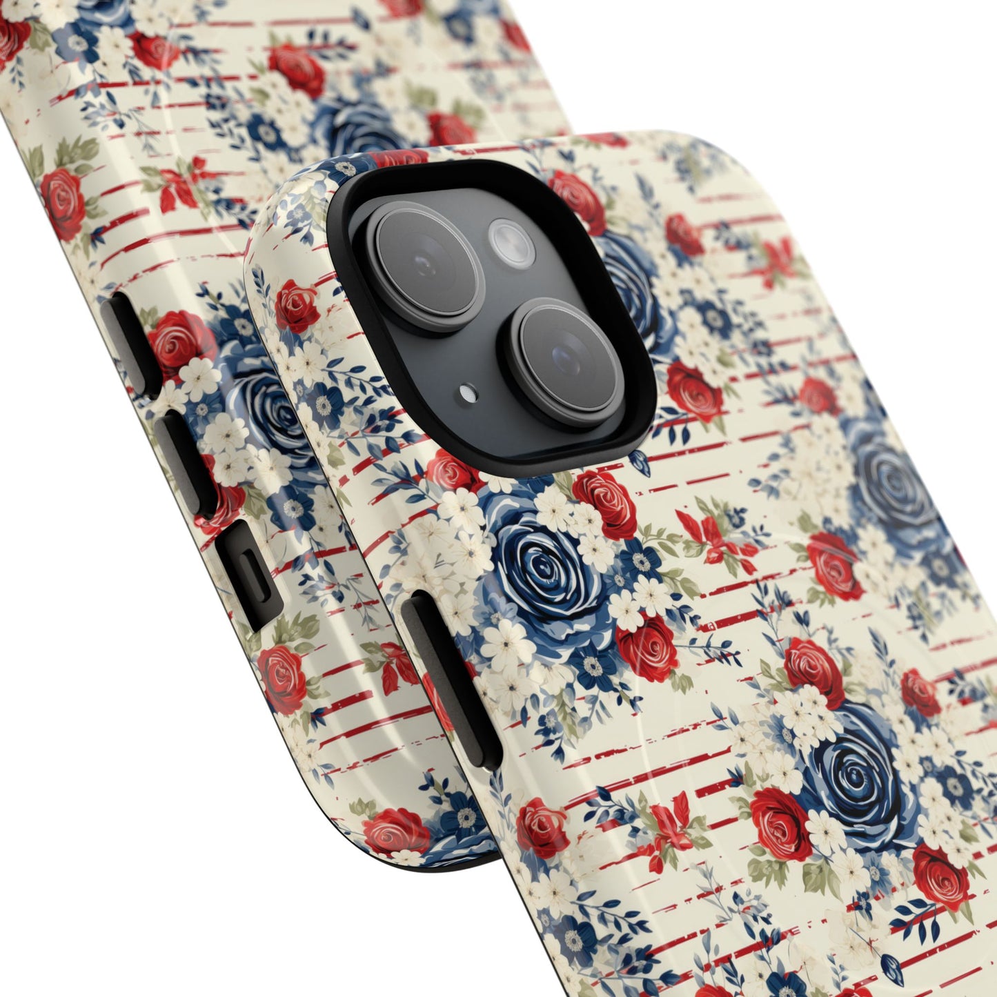 Rose & Glory Tough iPhone Magnetic Case, Vibrant Protective Cover, Stylish Gift for Her, Floral Design, iPhone Accessories, Anniversary Gift