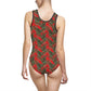 Red Tropical Bliss Women's Classic One-Piece Swimsuit (AOP)