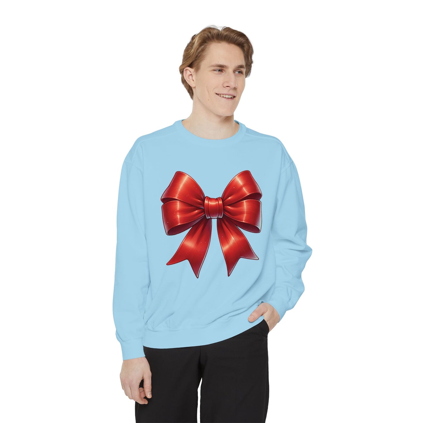Bow Charm Valentines Unisex Comfort Colors Garment-Dyed Sweatshirt