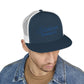 Navy 'ELOHIM, GENESIS 1:1'  Embroidered 5 Panel Trucker Cap | Casual Style Hat, Adjustable, Unisex, Perfect Gift for Outdoors, Festivals, Daily Wear