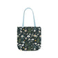 Daisy Delight Floral Canvas Tote Bag with 5-Color Straps | Eco-Friendly Shopping Bag