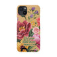 Floral Bible Verse Phone Case with Card Holder — "Let Your Light Shine" (Matthew 5:16)