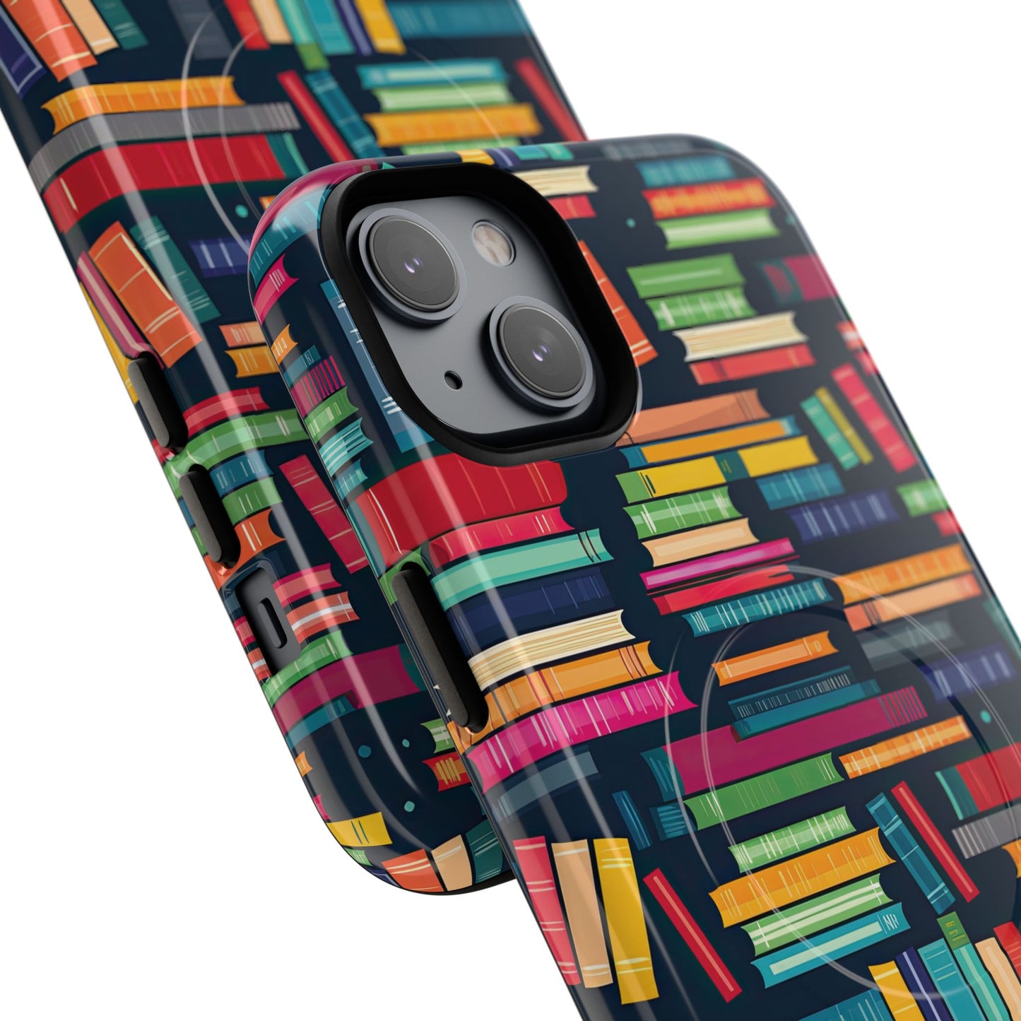 Colorful Book-Themed Phone Case, Literary Gift, Tough Magnetic Case, Book Lover’s Accessory, Phone Protection, Reading Enthusiast