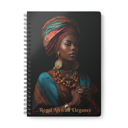 Regal African Elegance, Ethnic Beauty Softcover Notebook, A5 (PY)