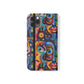 Psychedelic Visions Vibrant Art Flip iPhone and Samsung Phone Case - Colorful Faces Design for Phone Protection