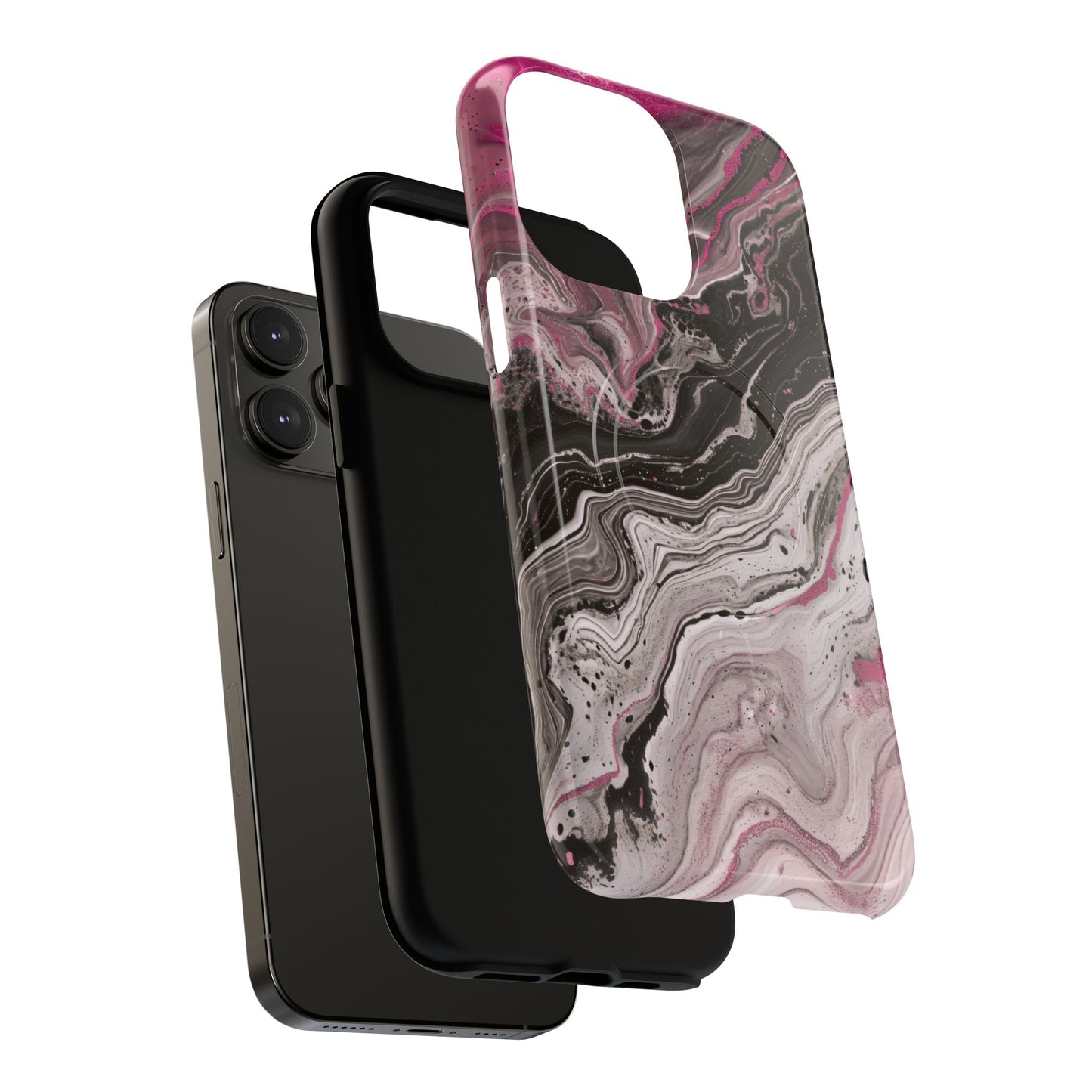 Stylish Magnetic iPhone Cases for Tough Protection, Trendy iPhone Covers, Gift for Teens, Modern Tech Accessories, Marble iPhone Design Cases