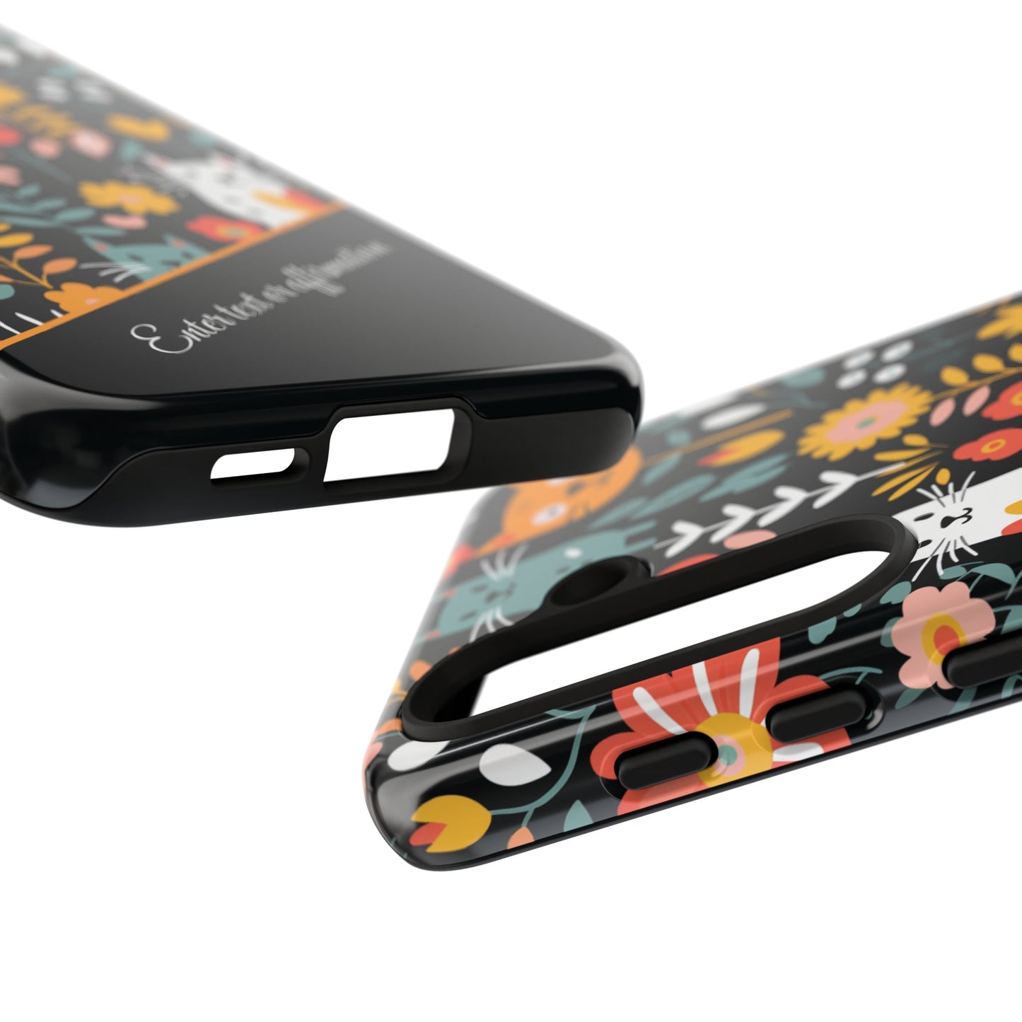 Personalized Whimsical Feline Garden Google and Samsung Tough Cases