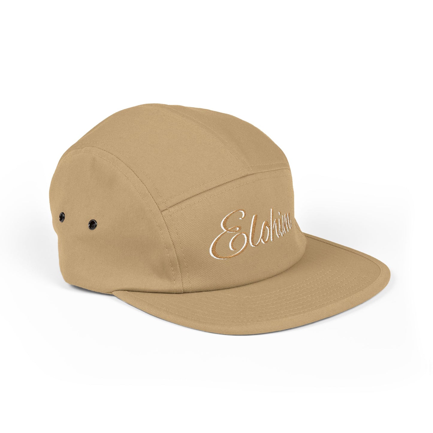 Embroidered 'ELOHIM, GENESIS 1:1'  5 Panel Cap, Trendy Hat, Outdoor Gear, Streetwear Accessory, Unique Gift, Fashion Statement