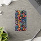 Psychedelic Visions Vibrant Art Flip iPhone and Samsung Phone Case - Colorful Faces Design for Phone Protection