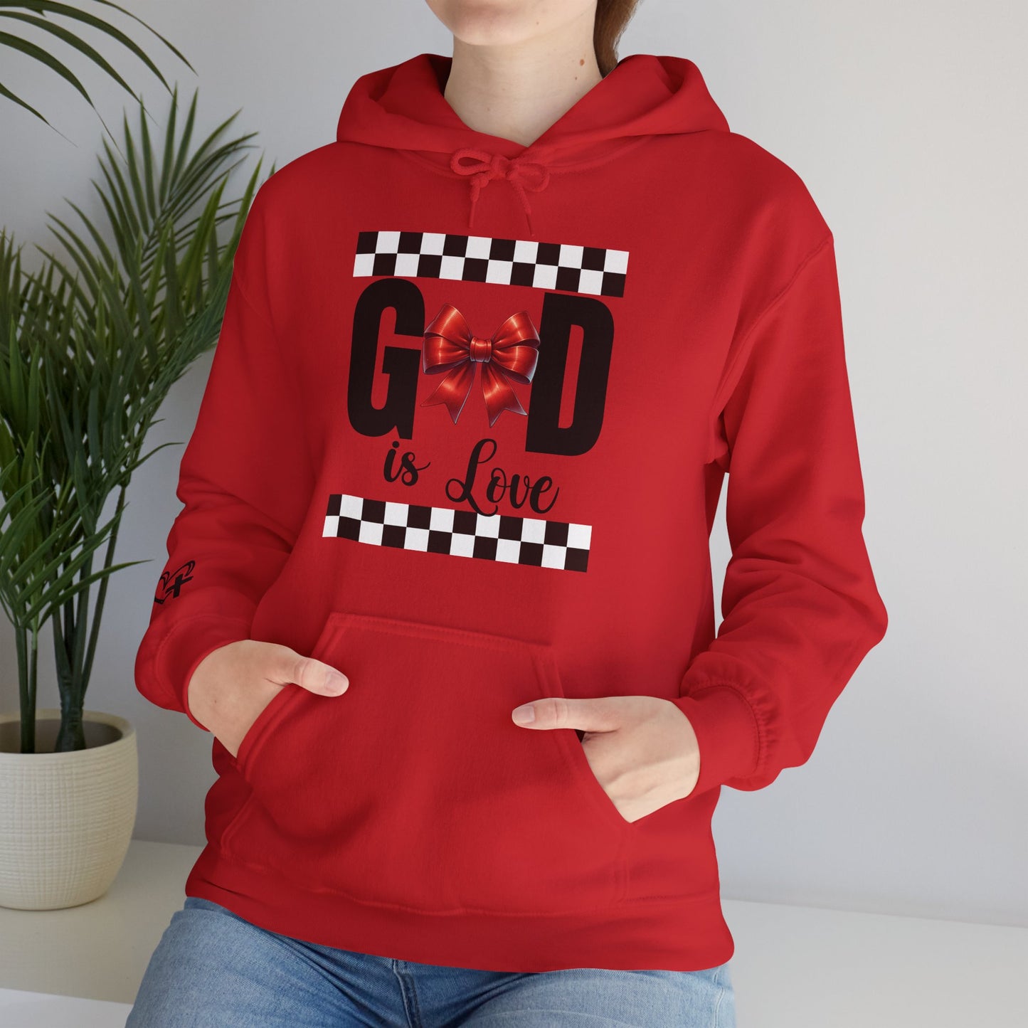 GOD is LOVE Unisex Heavy Blend™ Gildan Hooded Sweatshirt.