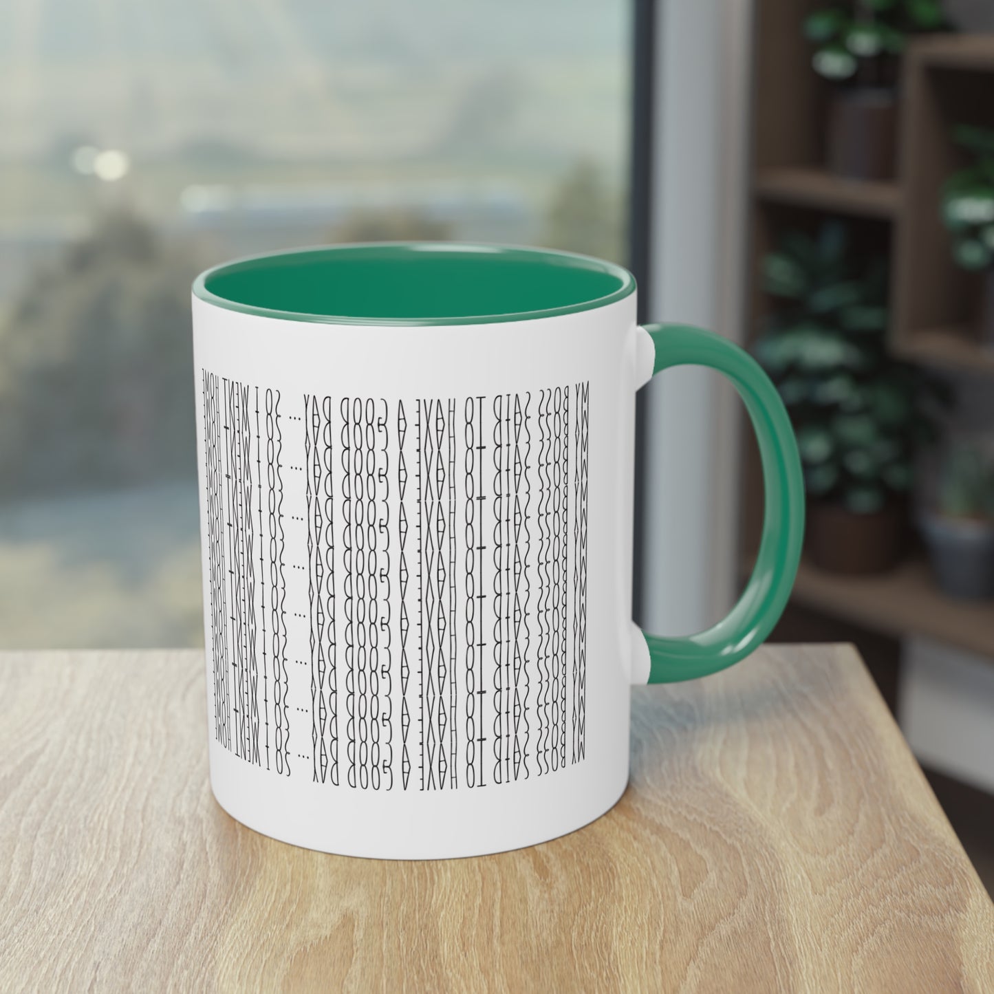 Two Tone Funny Hidden Message Mug - “My Boss said to have a good day… so I went home.”- Viral Optical Illusion Mug - Secret Sarcastic Work Message - Dishwasher Safe, Unique Gifts for Coffee Lovers, Home & Office Decor, Holiday Present.