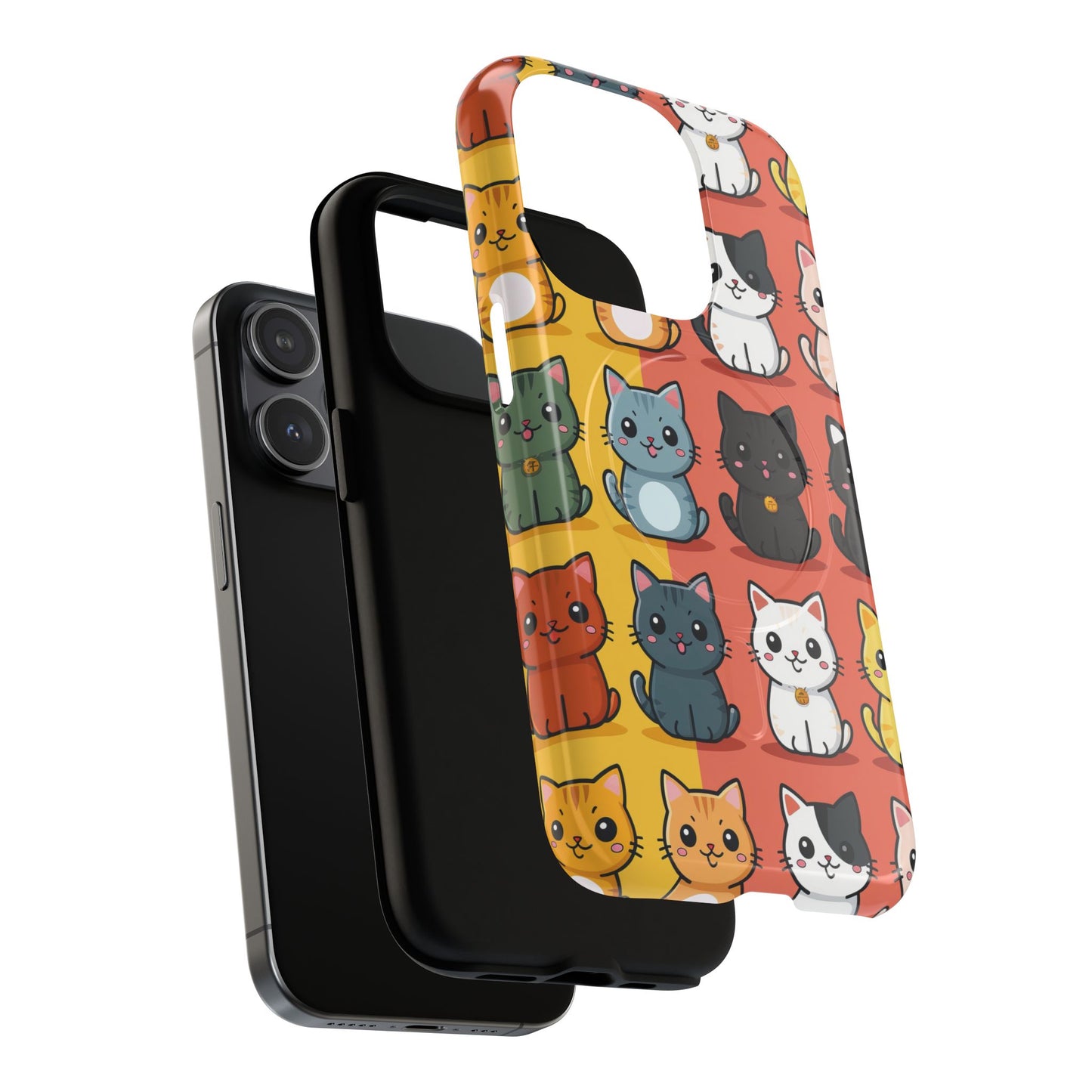 Cute Cat Magnetic Phone Cases for Pet Lovers, Durable Cases, Animal Design, Fun Gift, Unique Accessories