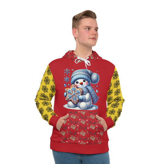 That Ugly Christmas Men's Hoodie with All-Over Print Design - Silky Smooth Polyester Fabric