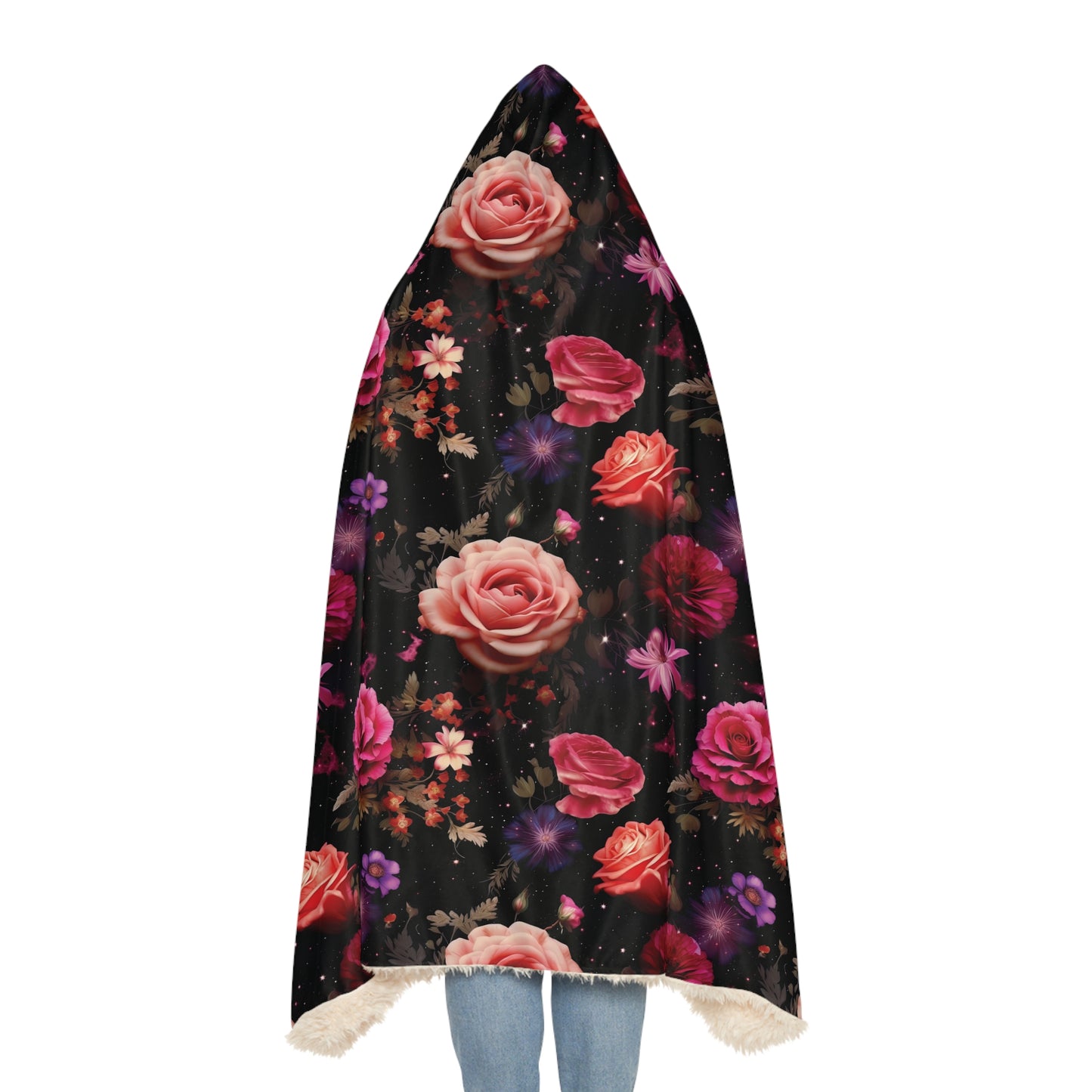 Midnight Rosescape Snuggle Blanket