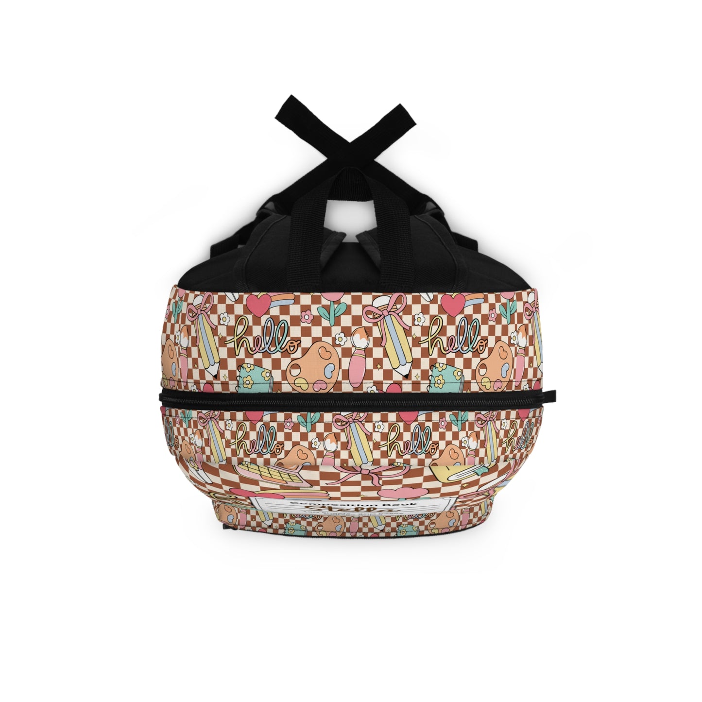 Personalized Brown Doodle Daydream Composition Book Inspired Backpack for Students, Fun School Bag, Back to School Essentials, Notebook Print Backpack, College Student Gift