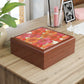 Hibiscus Floral Jewelry Box – Tropical Orange & Pink Keepsake Box