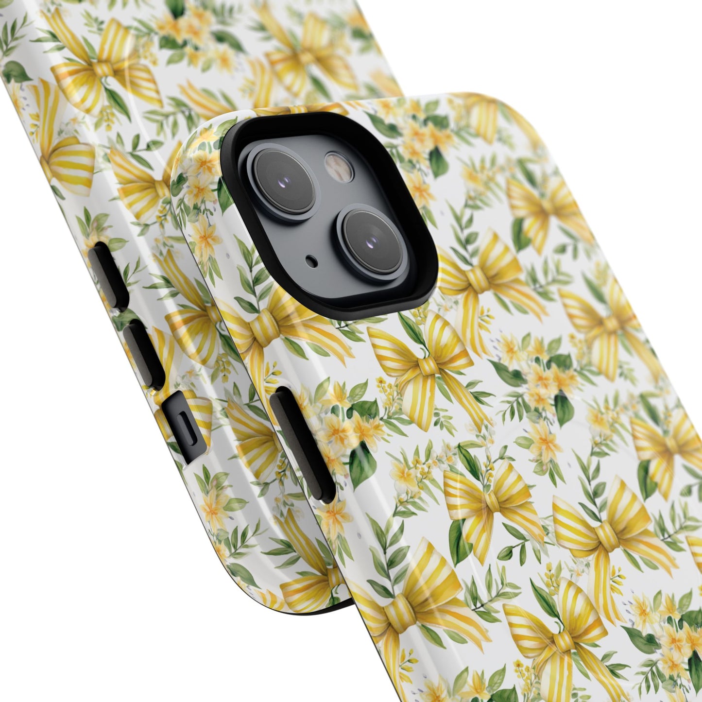 Sunshine Coquette Bows Tough Magnetic iPhone Case, Durable iPhone Cover, Girly Tech Accessory, Nature-Inspired Gift for Her, Spring Decor