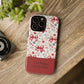 Personalized Rosette Coquette Phone Case - Custom Name/Message 'I Am Stronger Than The Storm' Floral Bow Protective Case