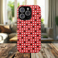 Crimson Gridlock Tough iPhone Magnetic Cases, Durable iPhone Accessories, Gift for Tech Lovers, Modern Design