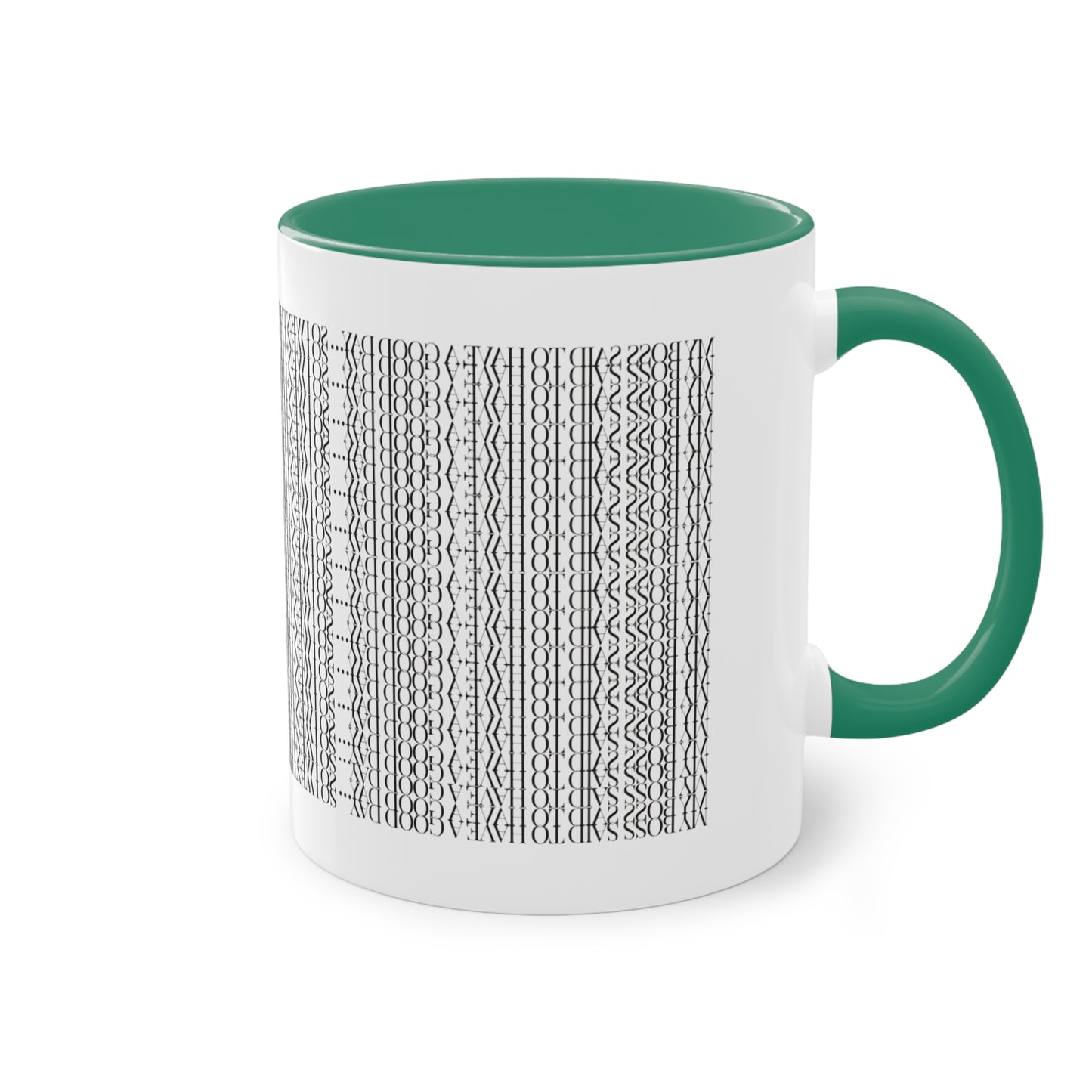 Two Tone Funny Hidden Message Mug - “My Boss said to have a good day… so I went home.”- Viral Optical Illusion Mug - Secret Sarcastic Work Message - Dishwasher Safe, Unique Gifts for Coffee Lovers, Home & Office Decor, Holiday Present.
