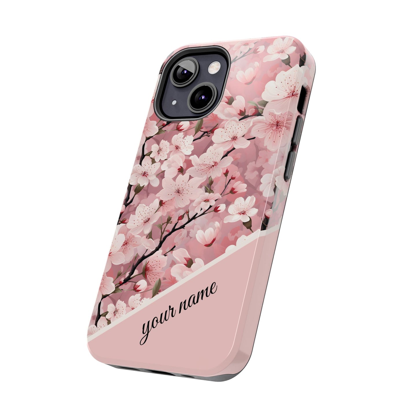 Personalized Cherry Blossom iPhone and Samsung Tough Phone Cases