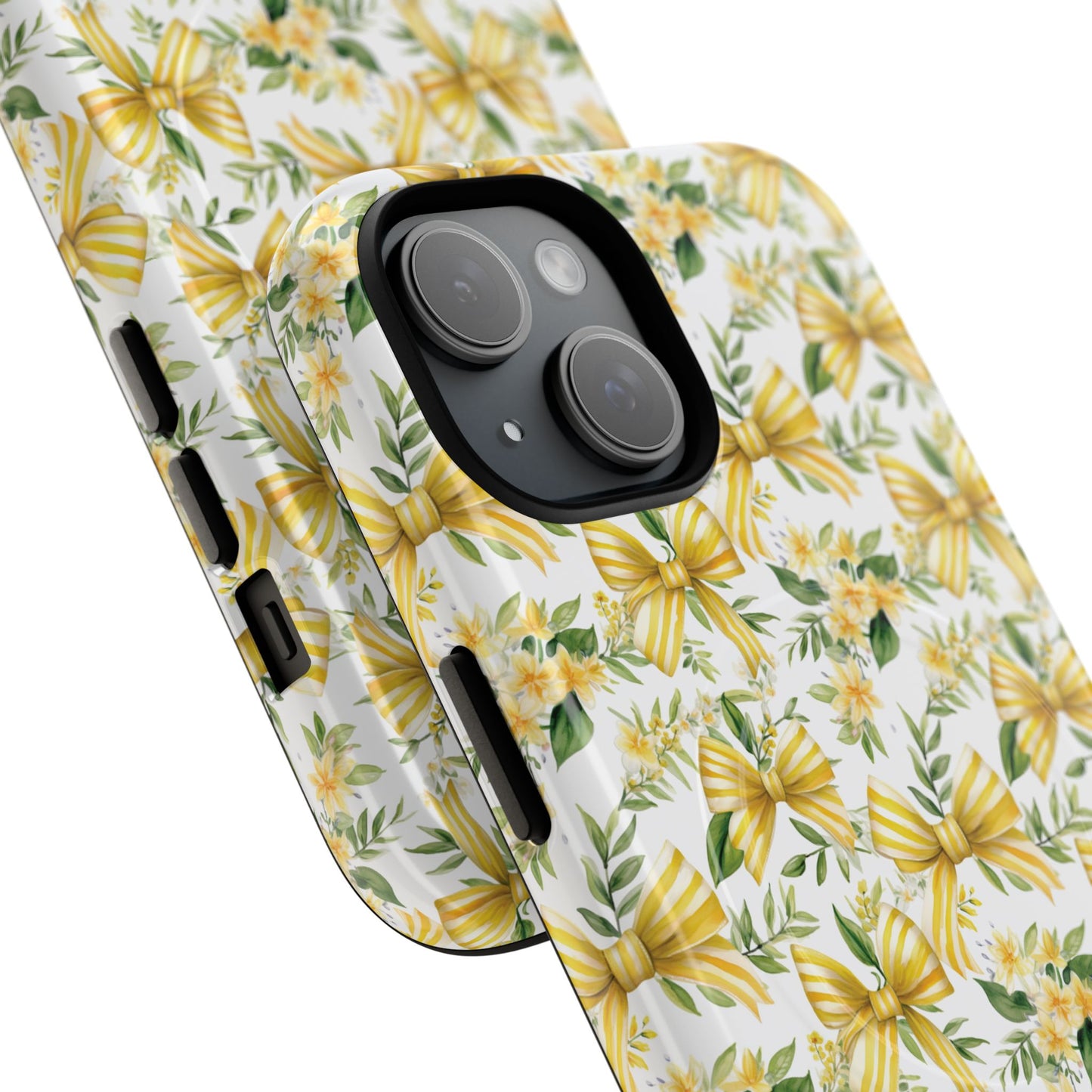 Sunshine Coquette Bows Tough Magnetic iPhone Case, Durable iPhone Cover, Girly Tech Accessory, Nature-Inspired Gift for Her, Spring Decor