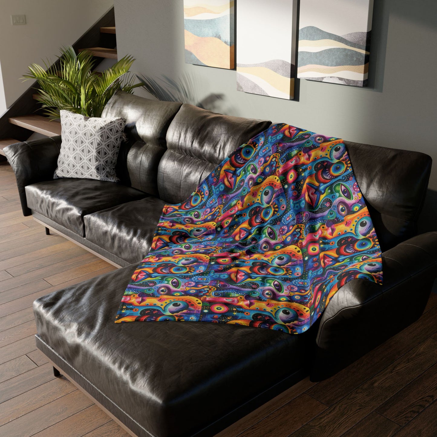 Psychedelic Visions Soft Minky Blanket