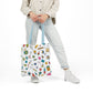 Personalized Classroom Couture Composition Book Inspired Canvas Tote Bag with Colorful Straps, Cute School Bag, Eco-Friendly Tote, Back to School Shopping Bag, Teacher Gift Idea