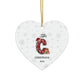 Personalized Initial Candy Cane ''C'' Ceramic Ornament- 4 Shapes