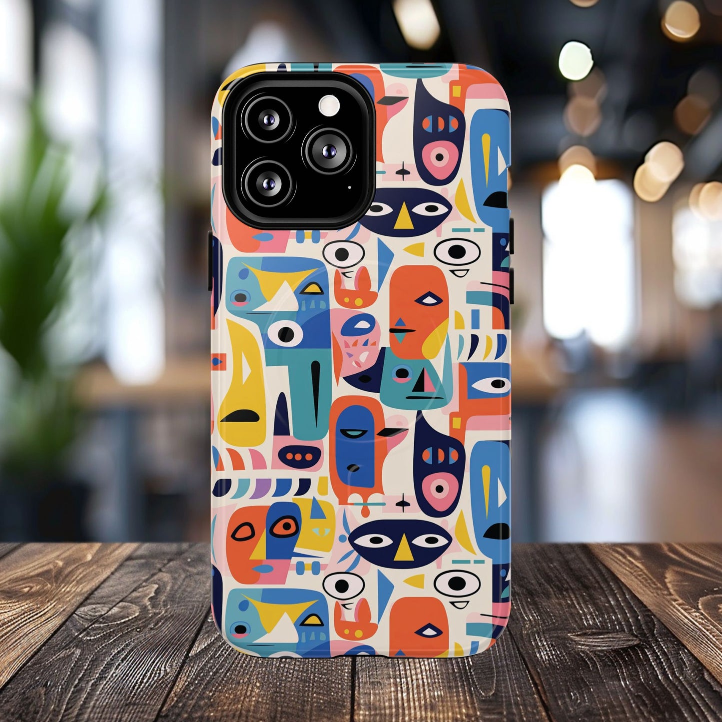 Vibrant Phone Case,  Magnetic iPhone Cover, Colorful Abstract Protection, Trendy Gift, Unique Tech Accessory, Art Phone Case