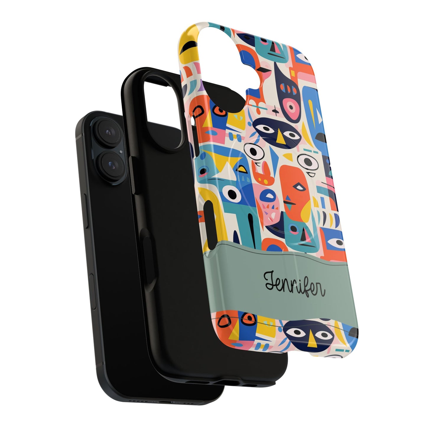 Personalized Vibrant Phone Case,  Magnetic iPhone Cover, Colorful Abstract Protection, Trendy Gift, Unique Tech Accessory, Art Phone Case