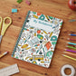 Emerald School Doodles Softcover Notebook, A5 (PY)