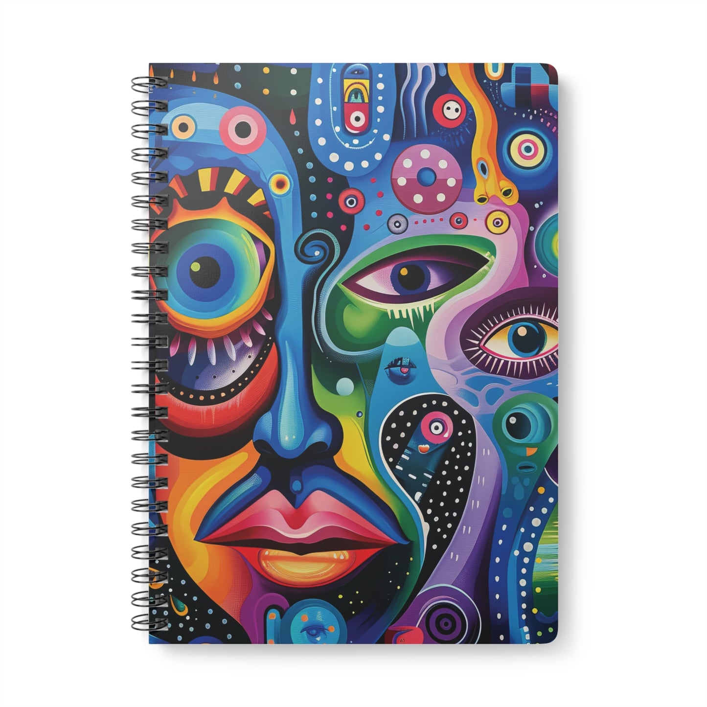 Psychedelic Visions Wirobound Softcover Notebook, A5