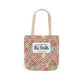 Personalized Brown Doodle Daydream Composition Book Inspired Canvas Tote Bag with Colorful Straps, Cute School Bag, Eco-Friendly Tote, Back to School Shopping Bag, Teacher Gift Idea