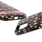 Personalized Gold & Pink Confetti Tough Phone Case — Glitter Dot Protective Phone Cover